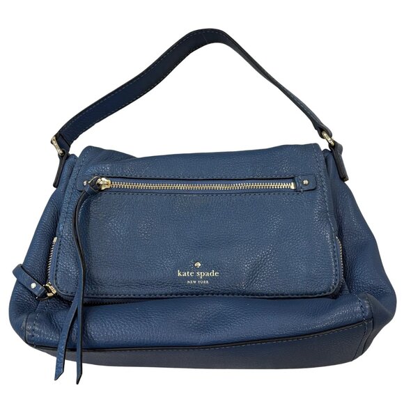Kate Spade New York Blue Leather Shoulder Bag - Picture 1 of 8
